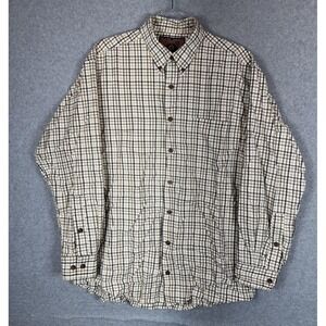 Duluth Trading Shirt Mens Large Tall Plaid Button Up Long Sleeve Workwear Outdoo